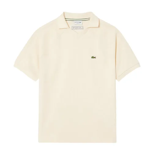 Áo Polo Nam Lacoste Classic Fit Piqué Panel DH2123 XFJ Màu Be Nhạt Size 4