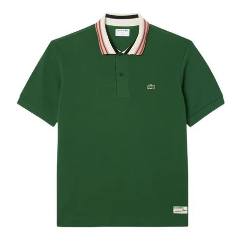 Áo Polo Nam Lacoste Classic Fit With Striped Collar PH5421 - 132 Màu Xanh Lá Size 4