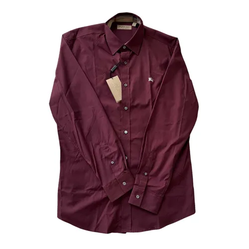 Áo Sơ Mi Nam Burberry 80362901003 Màu Đỏ Đô Size XS
