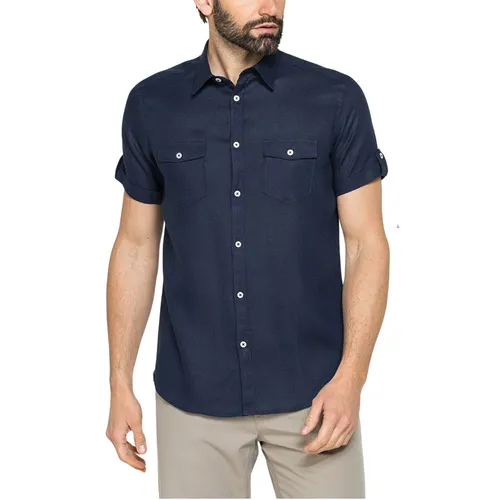 Áo Sơ Mi Nam Carrera Jeans Short Sleeve Shirt T213C1254A_687 Màu Xanh Navy Size M