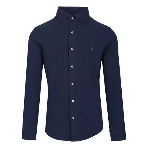 Áo Sơ Mi Nam&nbsp;Ralph Lauren Cotton Piquet Shirt 710A12399002 Màu Xanh Navy Size S