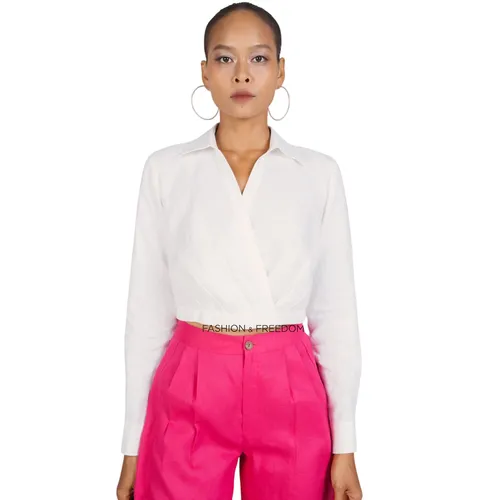 Áo Sơ Mi Nữ F2 Fashion & Freedom Linen New Linen New Horizon AK499-T-S-0322 Màu Trắng Size S