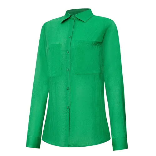 Áo Sơ Mi Nữ F2 Fashion & Freedom Linen SMW367-Xanh La-S-0424 Màu Xanh Lá Size S