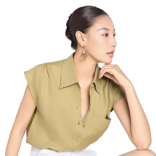 Áo Sơ Mi Nữ F2 Fashion & Freedom SMW643-XLM-S-1024 Màu Xanh Lá Mạ Size S