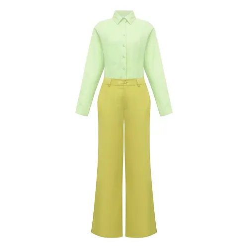 Áo Sơ Mi Nữ F2 Fashion & Freedom Women's Light Green Linen Shirt SMW616-XC-S-0324 Màu Xanh Cốm Size S