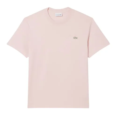 Áo Thun Nam Lacoste Heavy Jersey Embroidered Signature Tshirt Light Pink TH5492 - ADY Màu Hồng Nhạt Size 3