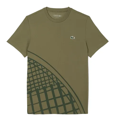Áo Thun Nam Lacoste Ultra Dry Printed Tennis T-Shirt TH4753 - E9F Màu Xanh Size 3