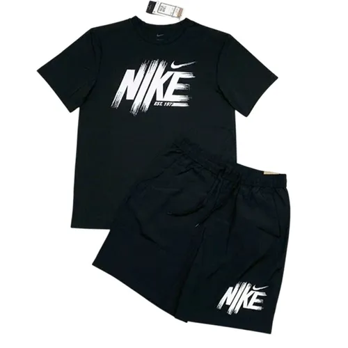Bộ Quần Áo Cộc Tay Nam Nike Jordan Black HV0382/ HV0385 Màu Đen Size S (Form Á)