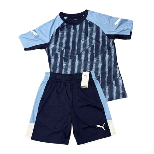 Bộ Quần Áo Cộc Tay Nam Puma individualLIGA Graphic Football Màu Xanh Dương Size S (Form Á)