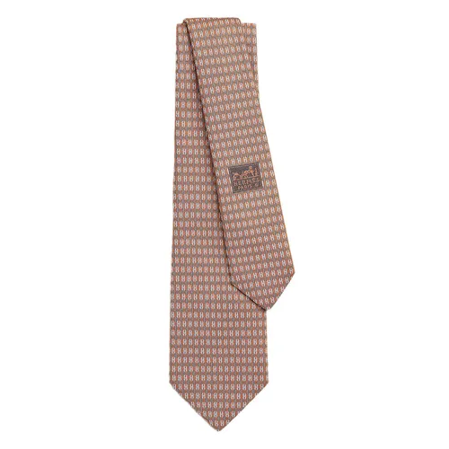 Cà Vạt Nam Hermès Unzip Tie H339239T 06 Orange/ Anthracite/ Blanc Màu Cam