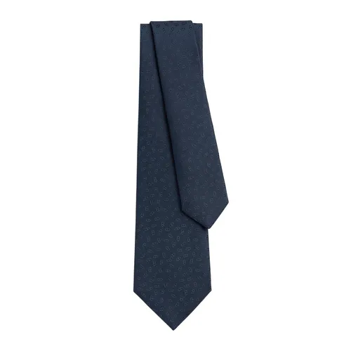 Cà Vạt Nam Hermès Faconnee Maillons Tie Bleu De Chine Rộng 7cm H036386T 02 Màu Xanh Navy