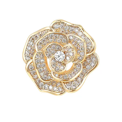 Cài Áo Nữ Meri Little Camellia BR989 Màu Vàng