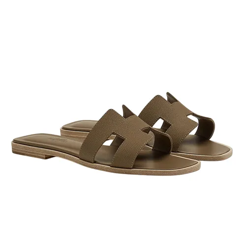 Dép Nữ Hermès Oran Sandal H202272Z X3340 Màu Xanh Rêu Size 35.5