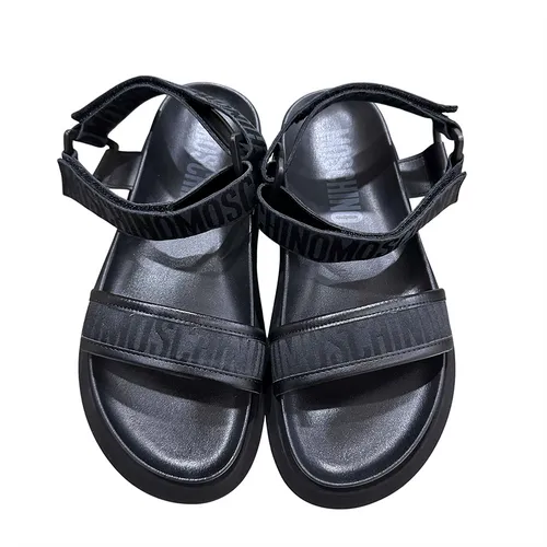 Dép Sandal Moschino Black Sandals With 79IIJO007 Straps Màu Đen Size 40