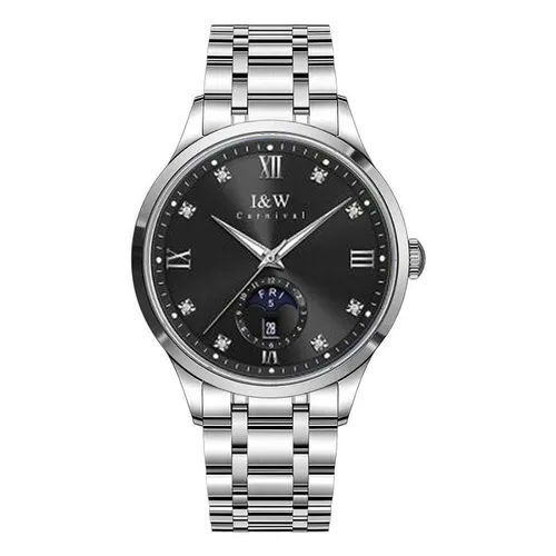 Đồng Hồ Nam I&W Carnival 41mm 55831G-T7 Màu Bạc Đen