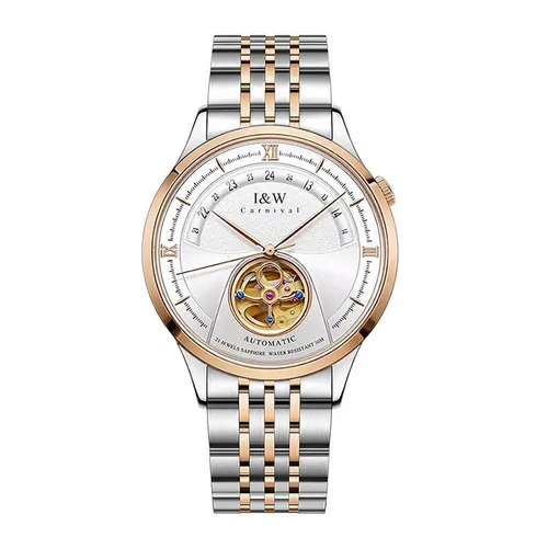 Đồng Hồ Nam I&W Carnival Automatic Watch 525G-T1 Màu Bạc/Vàng Hồng