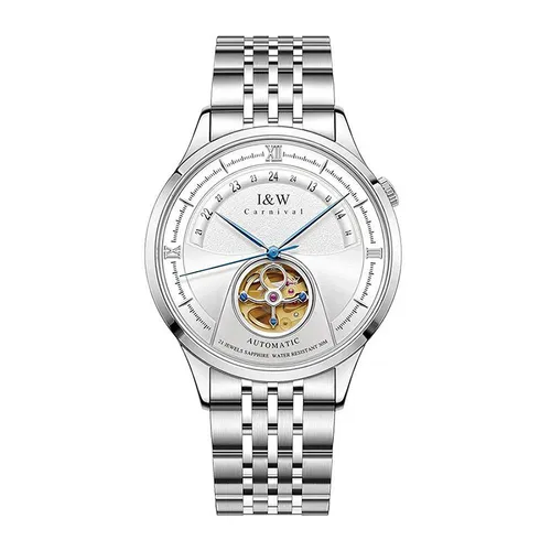 Đồng Hồ Nam I&W Carnival Automatic Watch 525G-T4 Màu Bạc