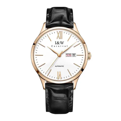 Đồng Hồ Nam I&W Carnival Automatic Watch 529G-D1 Màu Đen/Trắng