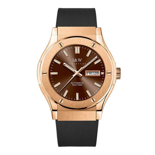 Đồng Hồ Nam I&W Carnival Automatic Watch 55851G1-S12 Màu Đen/Nâu