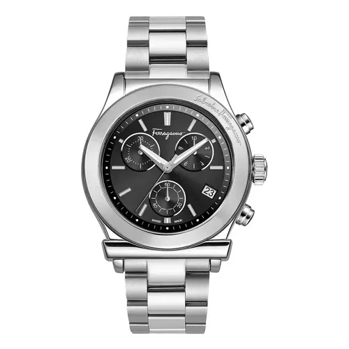 Đồng Hồ Nam Salvatore Ferragamo 1898 Sport Chronograph Quartz Black Dial Silver FH6010016 Màu Đen - Bạc