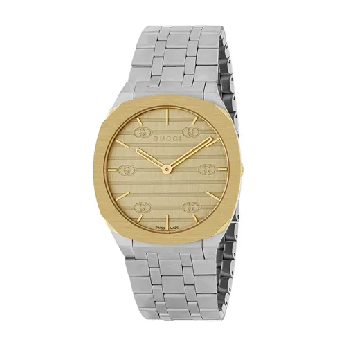 Đồng Hồ Nữ Gucci 25h Watch 34mm Ladies Watch Màu Bạc Vàng