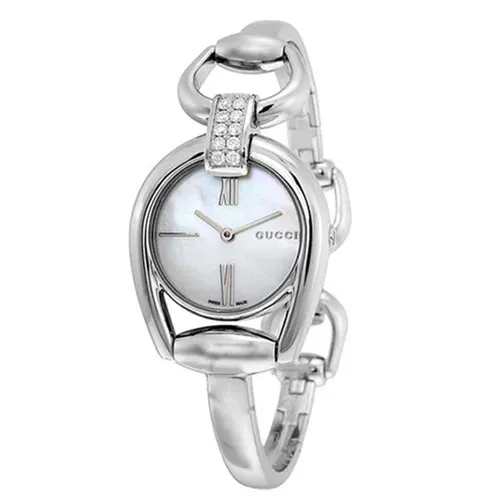 Đồng Hồ Nữ Gucci YA139504 Horsebit Collection Diamond Màu Bạc