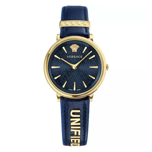 Đồng Hồ Nữ Versace V-Circle Manifesto Unified Watch 38mm Màu Xanh Navy