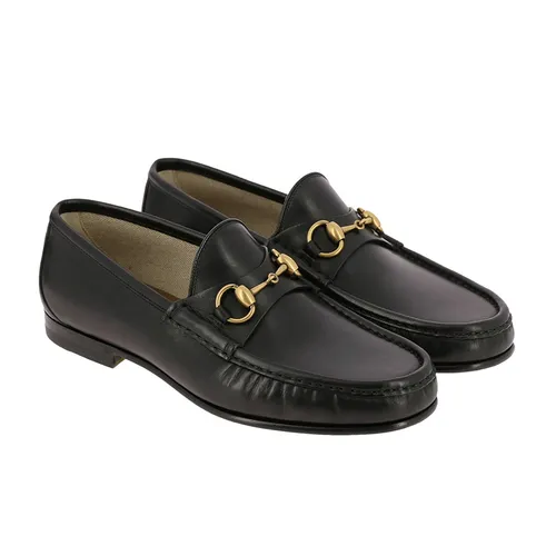 Giày Lười Nam Gucci 1953 Horsebit Leather Loafer Black Leather 307929-BLM00-1000 Màu Đen Size 42