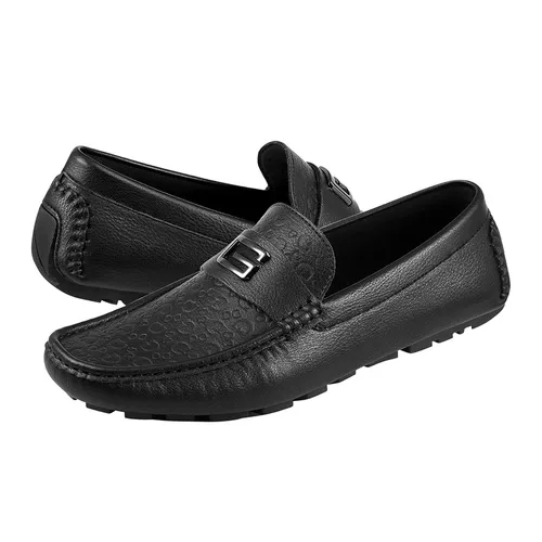 Giày Lười Nam Guess Loafer ALSTO - BLK Màu Đen Size 8.5