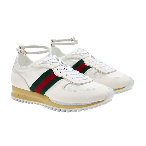 Giày Sneaker Nữ Gucci GG Re-Motion Trainer White 832918AAEZM9067 Màu Trắng Size 35