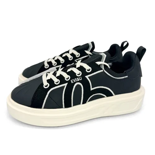 Giày Sneaker Unisex Evisu Lifestyle Sneaker Evisu Velin Black Chunky Màu Đen Size 37