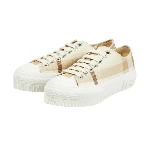 Giày Thể Thao Burberry Vintage Check Low Top Sneakers Màu Be Size 38