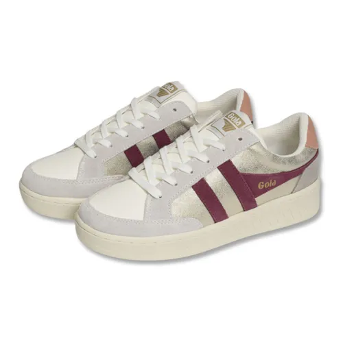 Giày Thể Thao Nữ Gola Lifestyle Grandslam Trident Gold/Cerise/Terracotta Màu Kem Đỏ Size 37