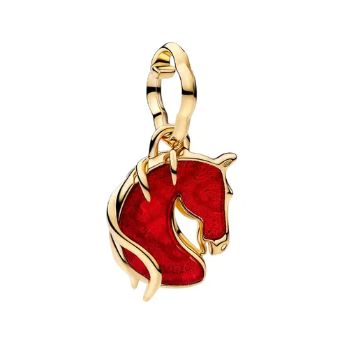 Hạt Vòng Charm Pandora Red Fire Horse Murano Glass Dangle 764431C01 Màu Đỏ