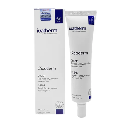 Kem Tái Tạo Và Ngăn Ngừa Sẹo Ivatherm Cicaderm Repairing Cream 40ml