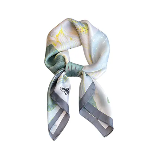 Khăn Choàng Nữ Meri&nbsp;Elegant Lotus SC22 Màu Xanh Xám