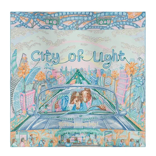 Khăn Nữ Hermès City Of Light Scarf 90 H004103S 06 Màu Hồng - Xanh