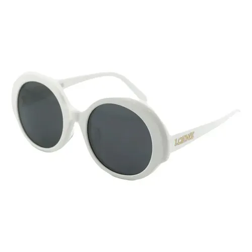 Kính Mát Nữ Loewe Round Sunglass Frame In White LW40135F 25A Màu Trắng Xám