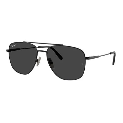 Kính Mát Rayban William Titanium Sunglasses RB8097 926748 59-17 Màu Đen