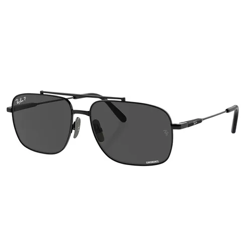 Kính Mát Unisex Rayban Michael Titanium Sunglasses RB8096 9267K8 59-15 Màu Xám Đen