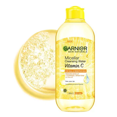 Nước Tẩy Trang Sáng Da Garnier Skin Naturals Micellar Cleansing Water Vitamin C 400ml