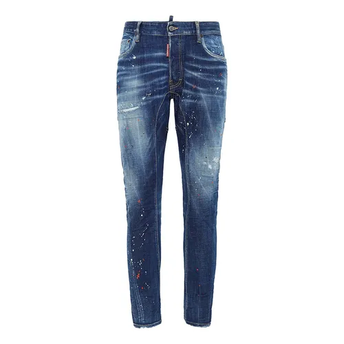 Quần Jean Nam Dsquared2 Medium Easy Wash Tidy Biker Jeans Màu Xanh Size 44