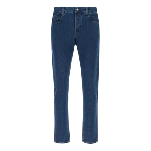 Quần Jean Nam Gucci Slim With Logo Patch In Blue 789232 XDC24 4447 Màu Xanh Blue Size 29