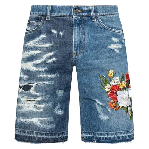 Quần Short Nam Dolce & Gabbana D&G GWUACZ G8EM1 Màu Xanh Họa Tiết Size 46