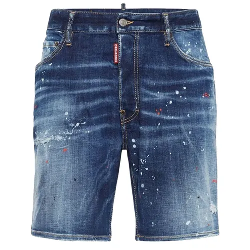 Quần Short Nam Dsquared2 Marine S74MU0884 Màu Xanh Đậm Size 44