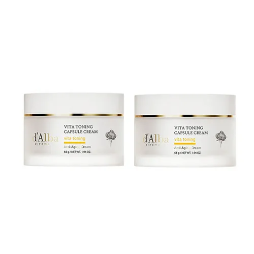 Set 2 Hũ Kem Dưỡng Da D'Alba Vita Toning Capsule Cream 55g