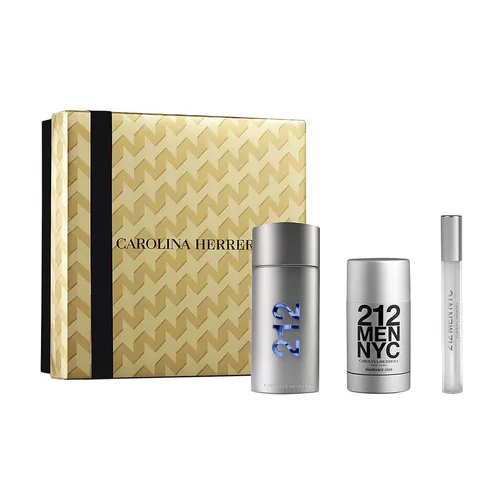 Set Nước Hoa Nam Carolina Herrera 212 NYC Men EDT 100ml + EDT 10ml + Deodorant Stick 75ml