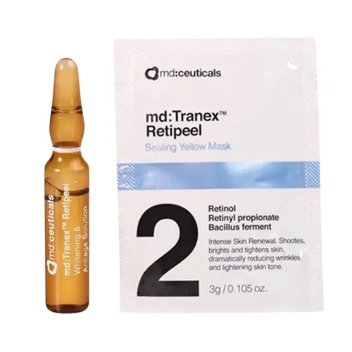 Set Thay Da Sinh Học Hỗ Trợ Giảm Nám Md:ceuticals Md Tranex Retipeel (1 ống + 1 mask)