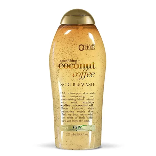 Sữa Tắm Tẩy Tế Bào Chết OGX Beauty Smoothing Coconut Coffee Scrub & Wash 577ml