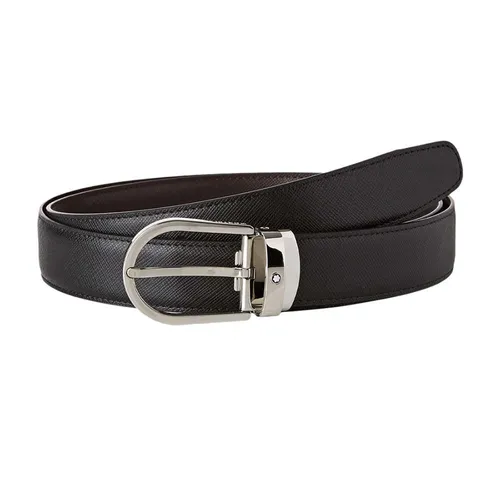 Thắt Lưng Hai Mặt Montblanc Reversible Leather Belt Độ Rộng Bản 3cm MB113834 Màu Đen